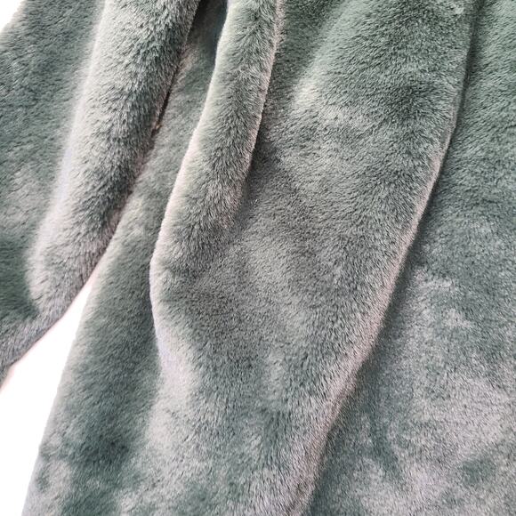 Rachel Zoe Women's Green Teddy Bear Coat Size Small Fluffy Jacket - Picture 7 of 11
